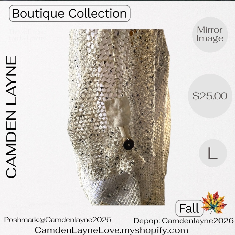 Mirror Image Elegant Cream Crochet Top - Picture 7 of 9